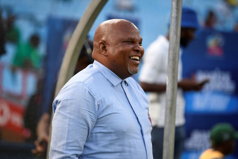 Chippa United coach Morgan Mammila during the DStv Premiership match against Mamelodi Sundowns at Loftus Versfeld Stadium on January 10 2023.