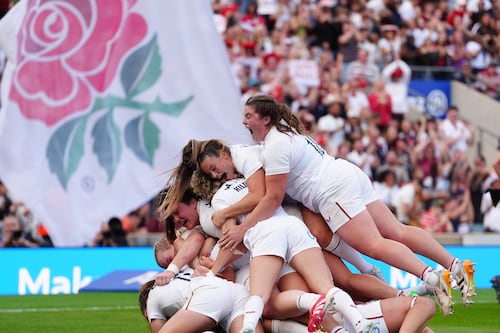 Harrison’s last-gasp intercept try seals England win over Black Ferns