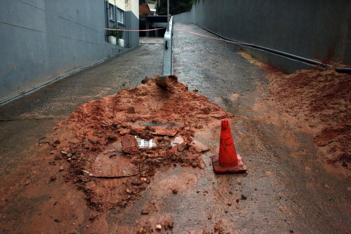 The site where drilling that damaged the Gautrain tunnel took place on the premises of a block of flats.